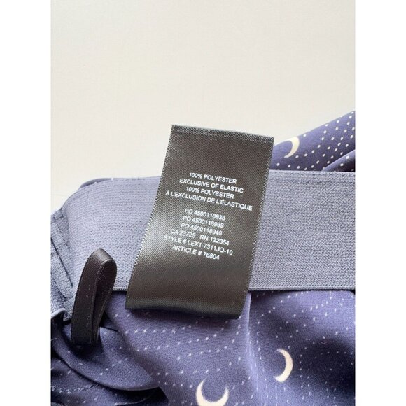 NWOT Aritzia BABATON Navy Blue Moon Printed Satin Midi Slip Skirt, Size 00 - Picture 10 of 13